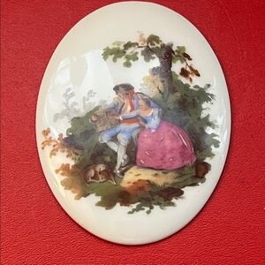 AEON Co. Limoges France Transfer and Painted Plaque. Condition is Used.